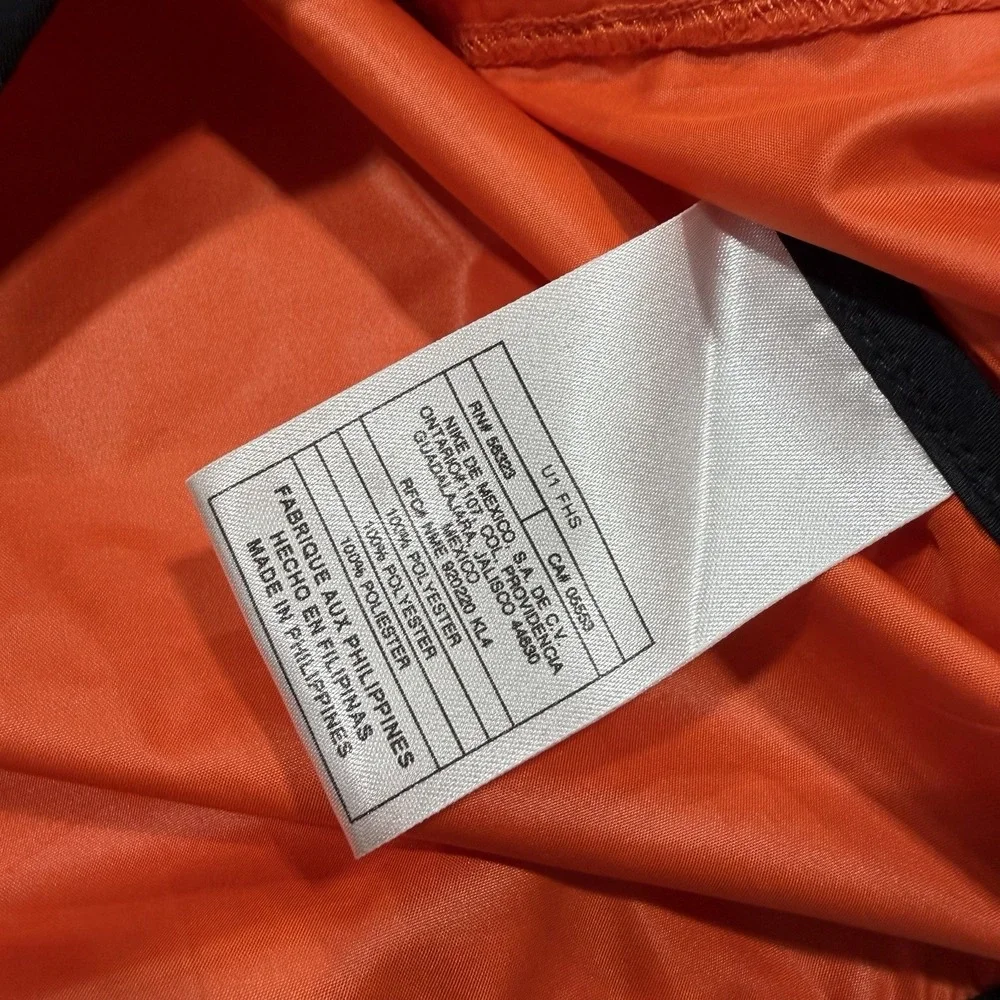 Vintage Nike Running Vest Mens‎ XXL Orange Full Zip Y2K Silver Tag Lightweight
